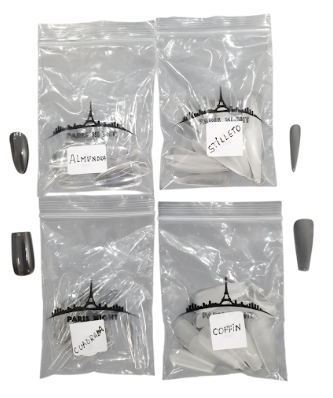 Tips Soft Gel o Press On Prelimadas bolsa x 50 PARIS NIGHT